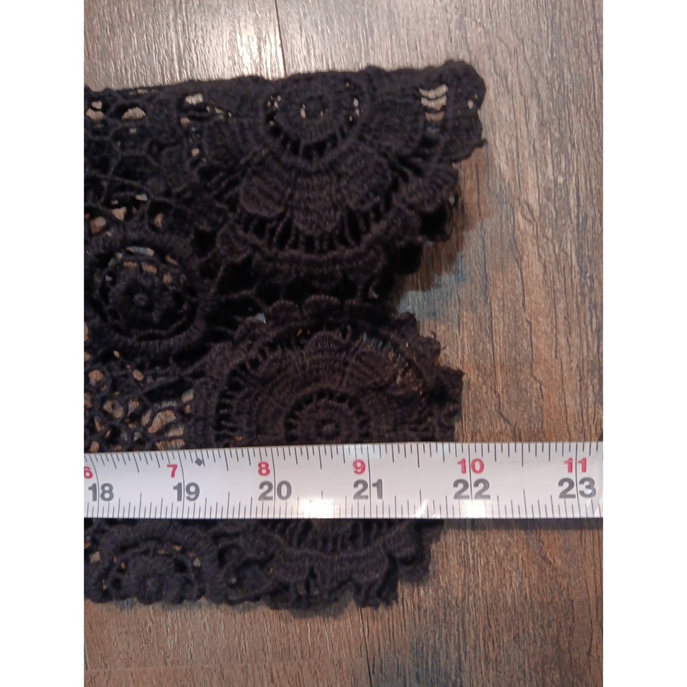 Zara Crochet Mini Dress Floral Black Retro Y2k - Picture 10 of 13